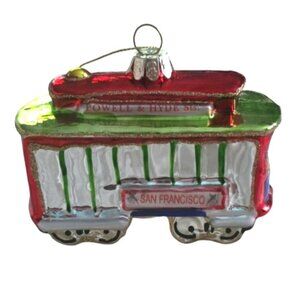 New Kurt S. Adler glass San Francisco Christmas Ornament